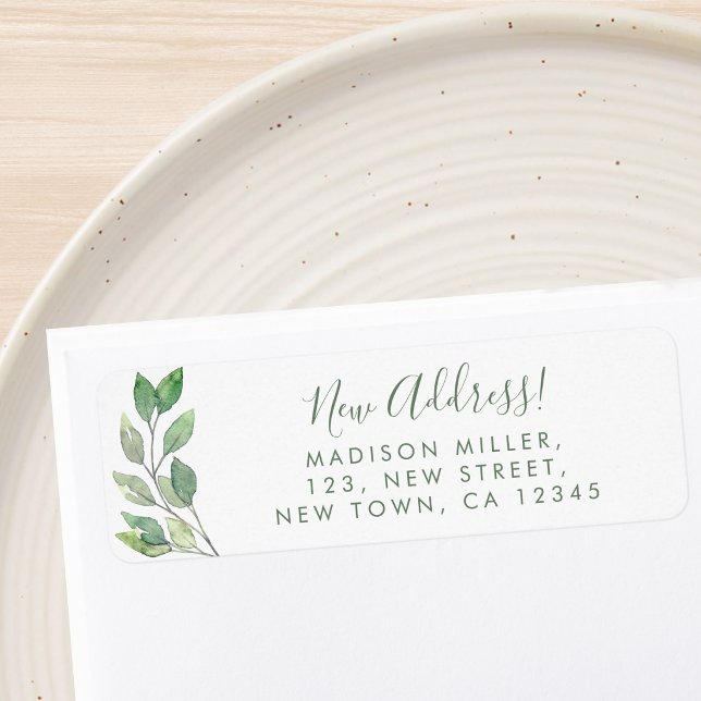 New Address Greenery Return Address Label (Creator Uploaded)