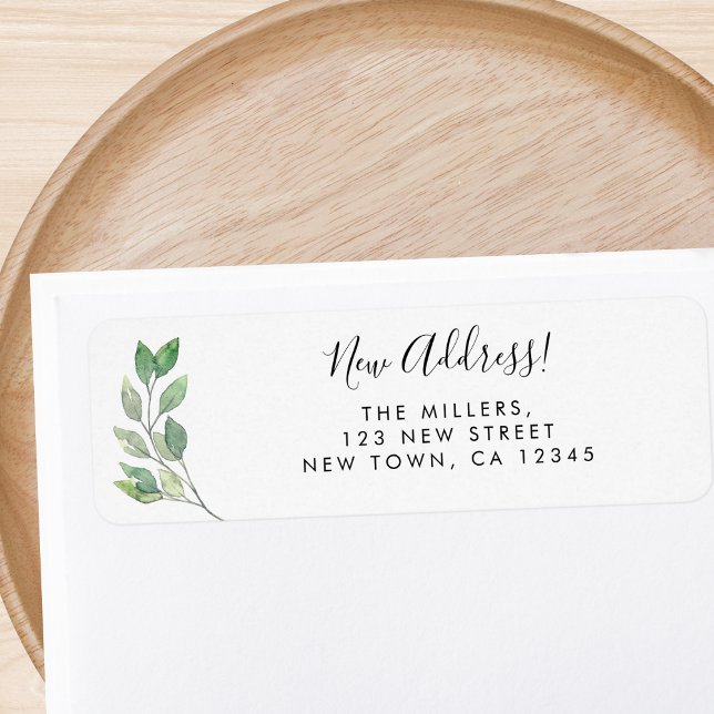 New Address Greenery Return Address  Label (Creator Uploaded)
