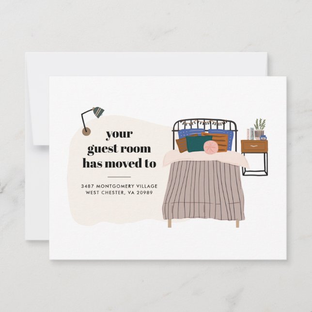 New Address Guest Room Moving Announcement (Front)