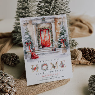 New address holiday announcement card