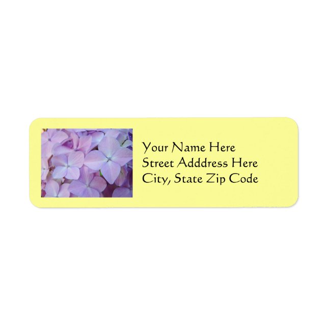 New Address Labels custom Floral Hydrangeas (Front)