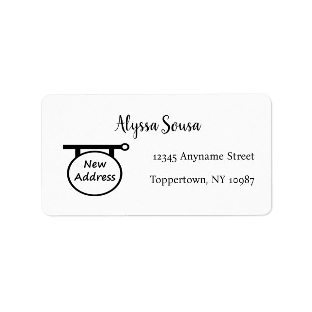 New Address Labels, New Home Address Stickers (Front)