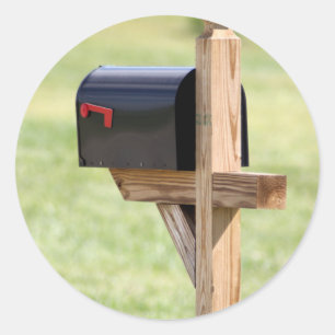 New Address Mailbox Classic Round Sticker