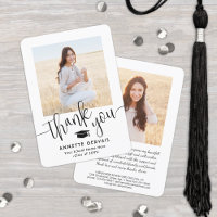 New Address Modern Trendy Script Graduation Photo