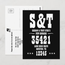 New Address Monogram Western Style Personalised
