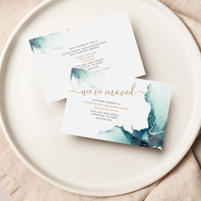 New Address Moving Announcement (Agate Script Moving Announcement Notecard)