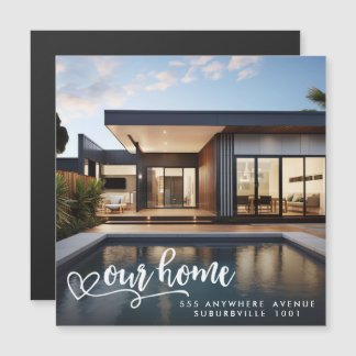 New Address Moving House Home Photo Magnet