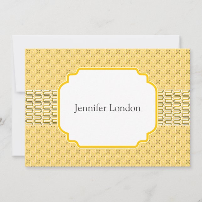 New Address Notifications Golden Egyptian Pattern Announcement (Front)