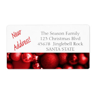 New Address ornaments Holiday Label