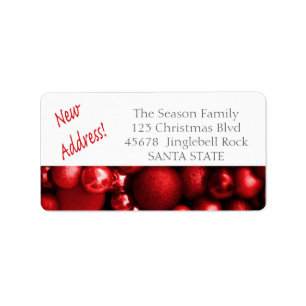 New Address ornaments Holiday Label
