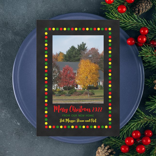 New Address Photo with Christmas Lights Invitation (Creator Uploaded)