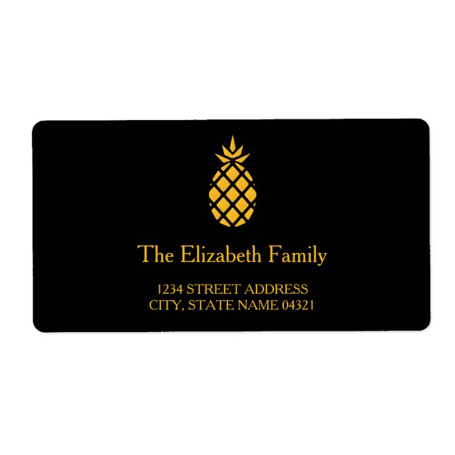 New Address Pineapple Label (Front)