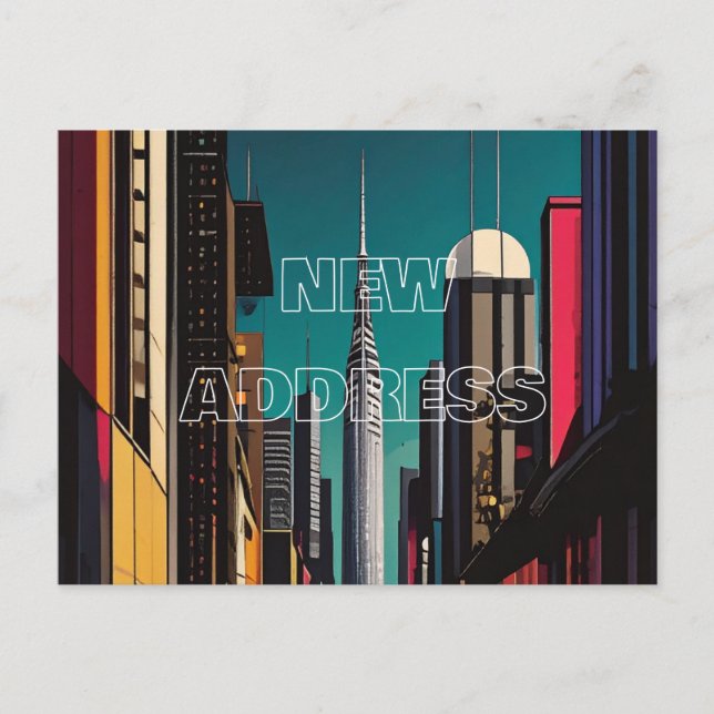 New address postcard (Front)