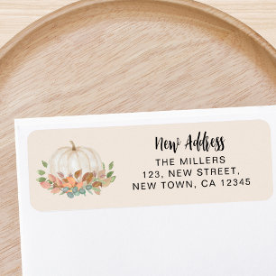 New Address Pumpkin Return Address Label