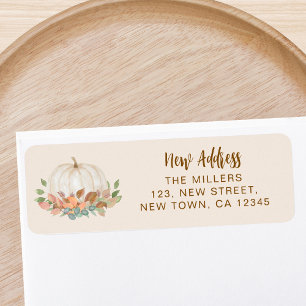 New Address Pumpkin Return Address  Label