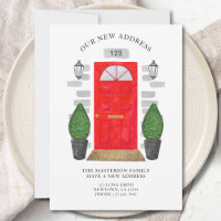 New Address Red Door Watercolor
