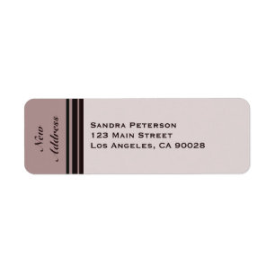 New Address Return Address Label