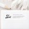 New address simple black white return address