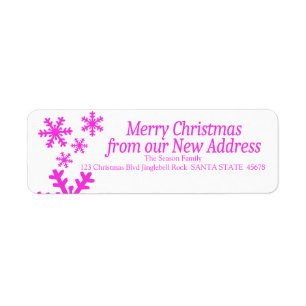 New Address snowflake holiday Label Return Address Label