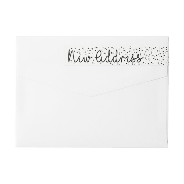 New Address Snowflake wraparound label (Back)