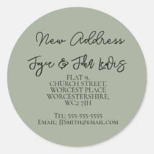 New Address Sticker Change of address sticker
