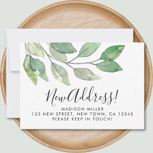 New Address Watercolor Moving Announcement