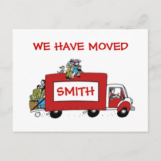 New address  we have moved 2 BOYS Announcement Postcard