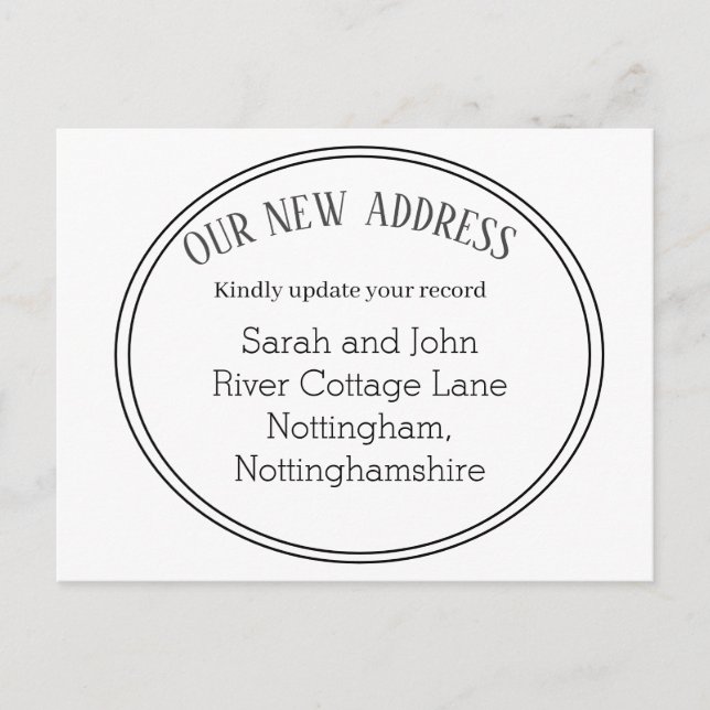 New Address We’ve Moved Announcement Postcard (Front)