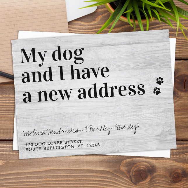 New Address We've Moved Dog Moving Announcement Postcard (Creator Uploaded)