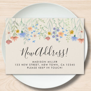 New Address Wildflowers Moving Announcement