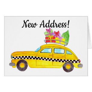 New Address Yellow Cab Taxi Christmas Gifts