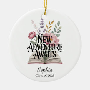 New Adventure Awaits Graduation Personalised Ceramic Ornament