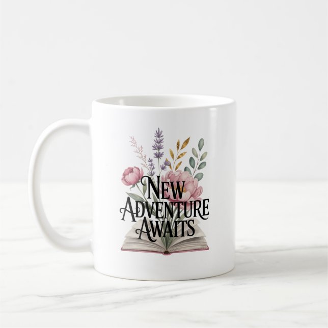 New Adventure Awaits Graduation Personalised Coffee Mug (Left)
