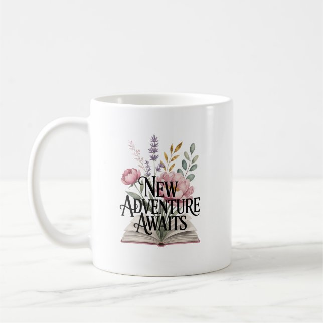 New Adventure Awaits New Job Personalized Coffee Mug (Left)