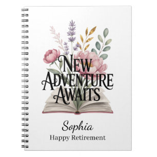 New Adventure Awaits Retirement Personalized Notebook