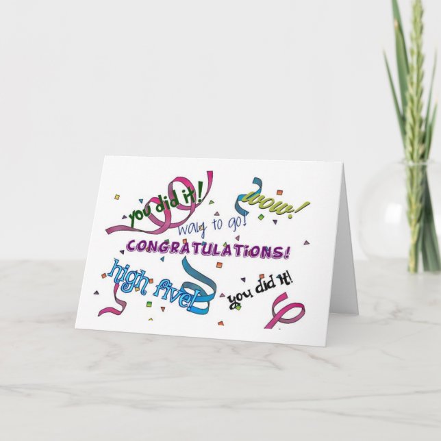 **NEW ADVENTURE**  **CONGRATULATIONS** Card (Front)