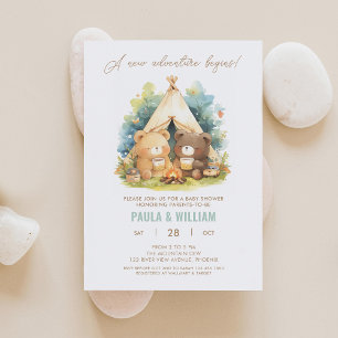 New Adventure Happy Couple Baby Shower Invite