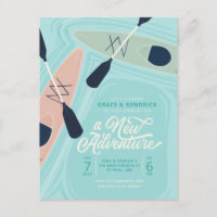 New Adventure Kayak Couples wedding shower Invitat