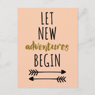 New Adventures Quote Postcard