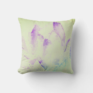 *~* New Age Abstract Modern Watercolor Crystals Cushion