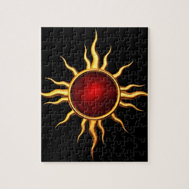 New Age Astral Star: Ruby Sun Jigsaw Puzzle (Vertical)