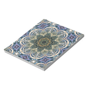 New Age Bohemian Yoga Blue Purple Mandala Notepad