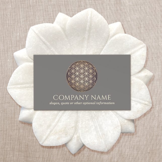 New Age Flower Of Life Spiritual Healer Business Card (Creator Uploaded)