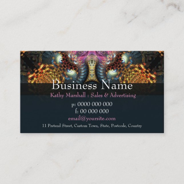 New Age Fractal Grande Business cards (Front)