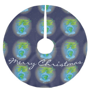 New Age Gaia Goddess Thunder_Cove Brushed Polyester Tree Skirt