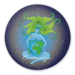 New Age Gaia Goddess Thunder_Cove Ceramic Knob