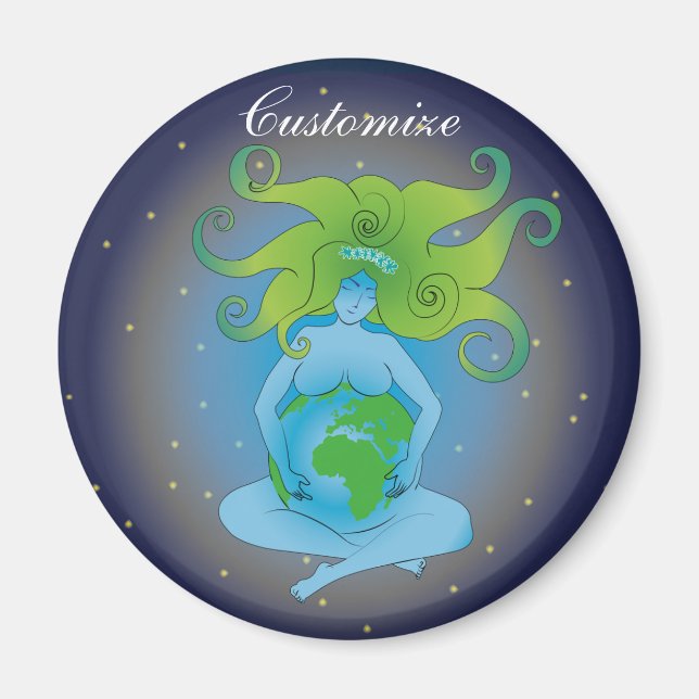 New Age Gaia Goddess Thunder_Cove Magnet (Front)