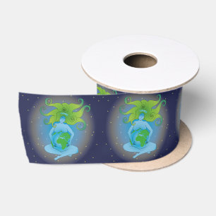 New Age Gaia Goddess Thunder_Cove Satin Ribbon