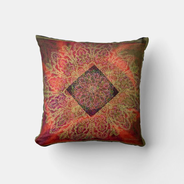 New Age - Geometrical design by Carol Zeock Cushion (Front)