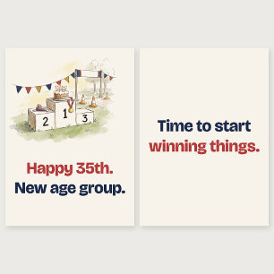 New Age Group Funny 35th Birthday Runner Card